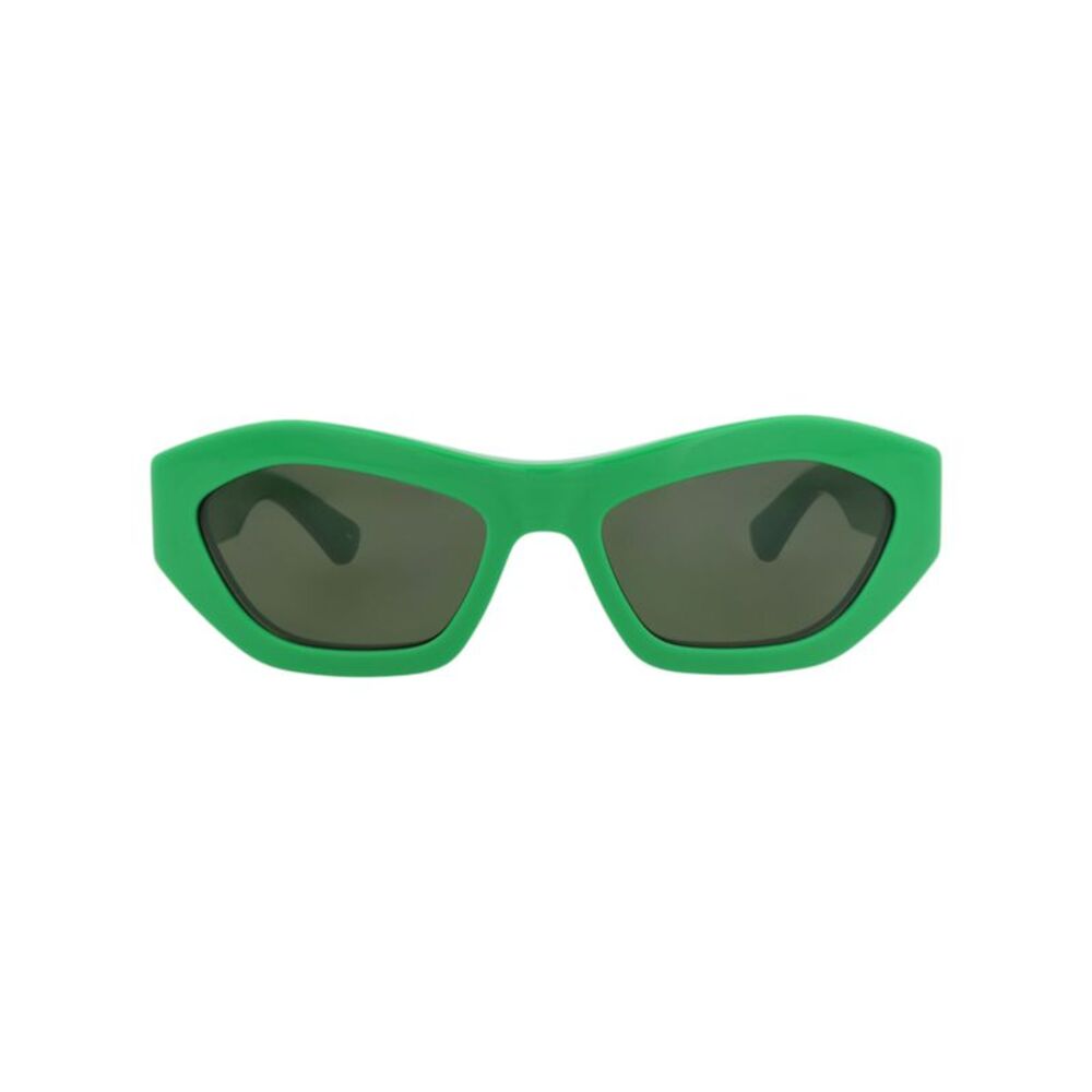 Bottega Veneta Round-Frame Recycled Acetate Sunglasses Green Womens